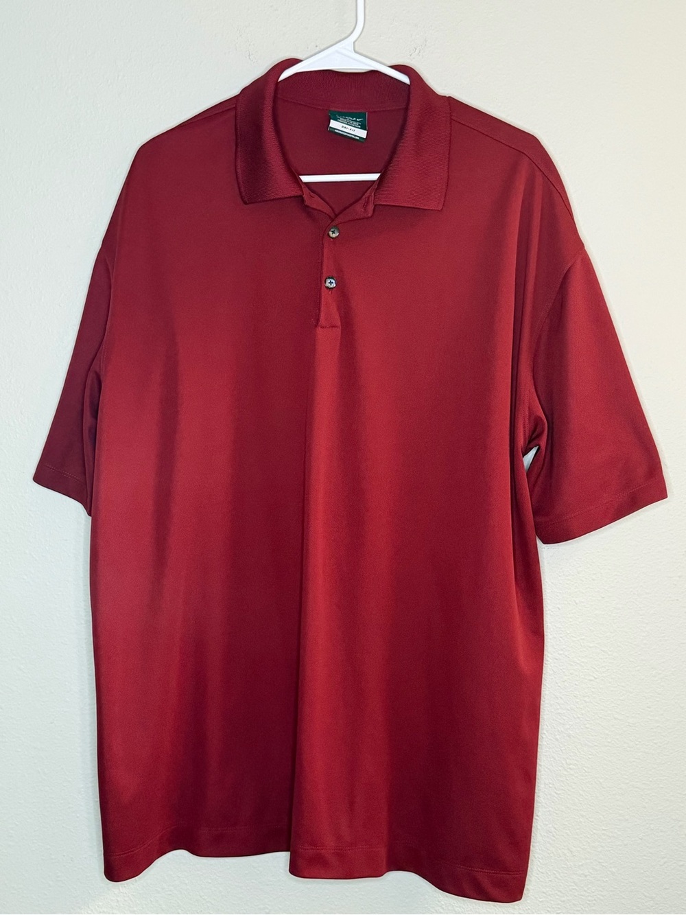 Nike Golf Mens Dri-FIT Short Sleeve Polo Shirt Red XL  Comfort Logos On Sleeve